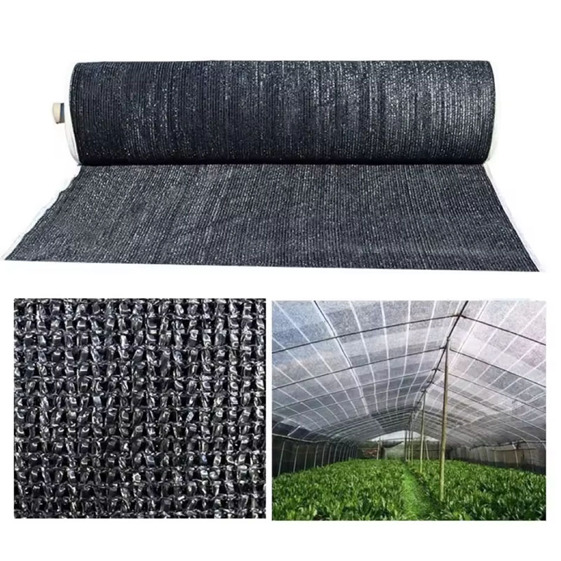 Black Sunshade Net Full Roll Encrypted Thickened Sun Net Flower Cultivation Farmers Outdoor Greenhouse Insulation Sunscreen Net